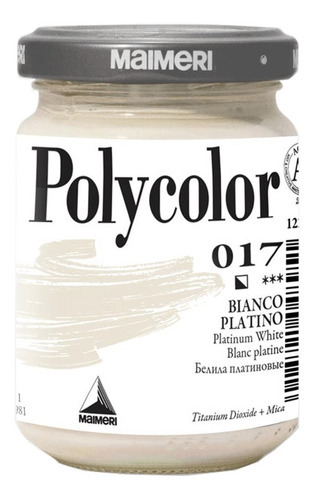 Tinta Acrílica Polycolor Maimeri 140ml 017 Platinum White