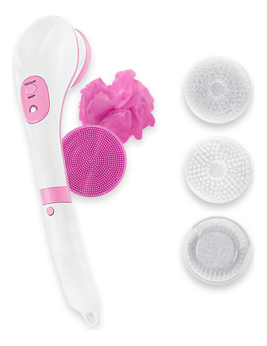 Escova Banho Elétrica Esponja Esfoliação Massageadora A515 Cor Rosa