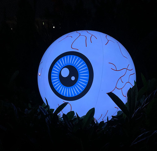 Mudança De Cor Do Globo Ocular Inflável Led Halloween De 16