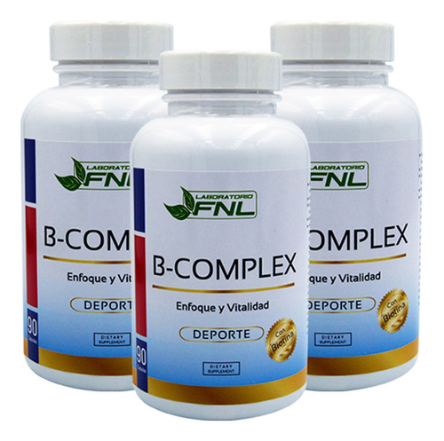 3 X Vitamina B Complex 270 Cap 580mg B6 B9 B12 Envio Gratis