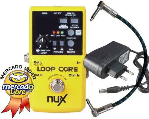 X Liquidación - Nux Loop Core Pedal Cable Adaptador 9v