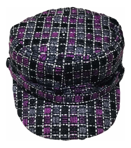 Gorro De Lana Mujer Diseño Cuadritos Varios Colores