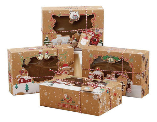 Caja De Caramelos Para Galletas, Regalo De Navidad, Cupcakes