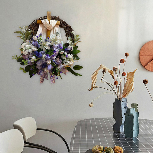 Guirnalda De De La Puerta Delantera De De Pascua Feliz 35cm