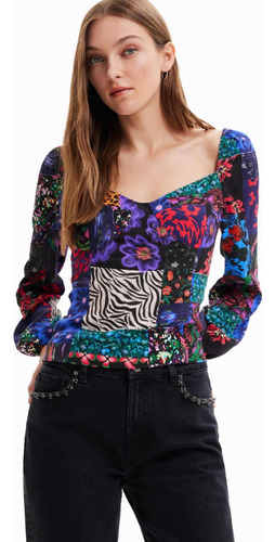 Blusa Patch Nueva Desigual L