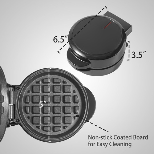 Mini Wafles Antiadherentes Para Hacer Gofres De Copos De Nie