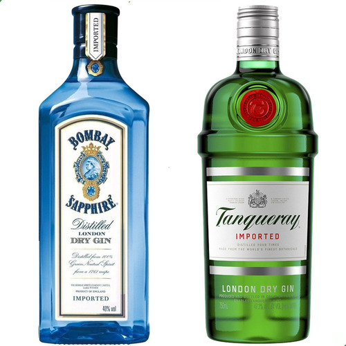 Gin Bombay, Tanqueray Bombay, Tanqueray London 750 ml X 2 u