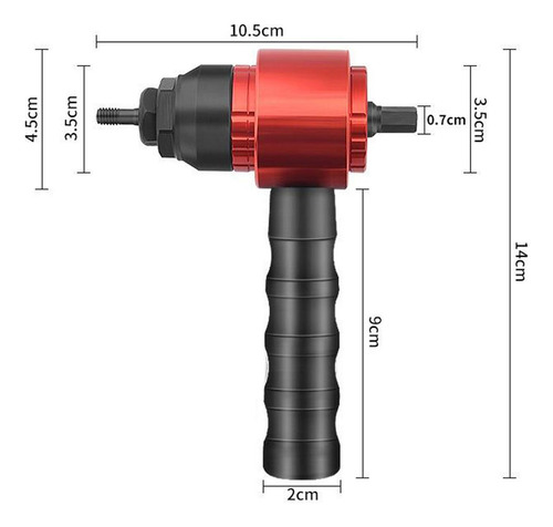 Remachadora Manual Del Adaptador Del Taladro De La Tuerca M6