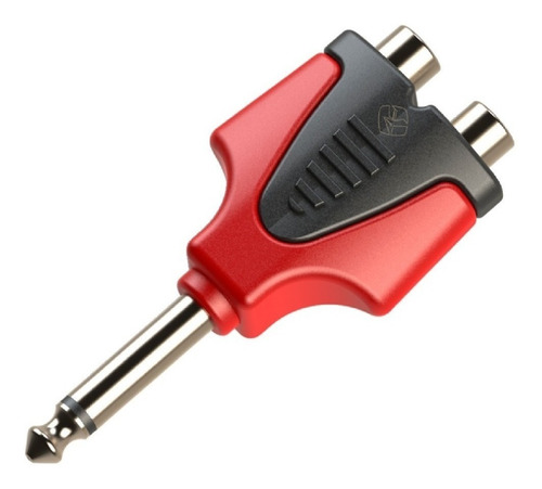 Imagen 1 de 7 de Adaptador 2 Rca A Plug 6,3 Mono Macho Roxtone Rpan335