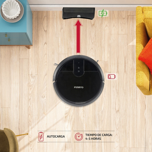 Imagen 5 de 10 de Aspiradora Robot Femmto Automática Inteligente Trapeadora