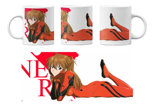 Neon Genesis Evangelion Asuka Langley Anime Taza Regalo Mug