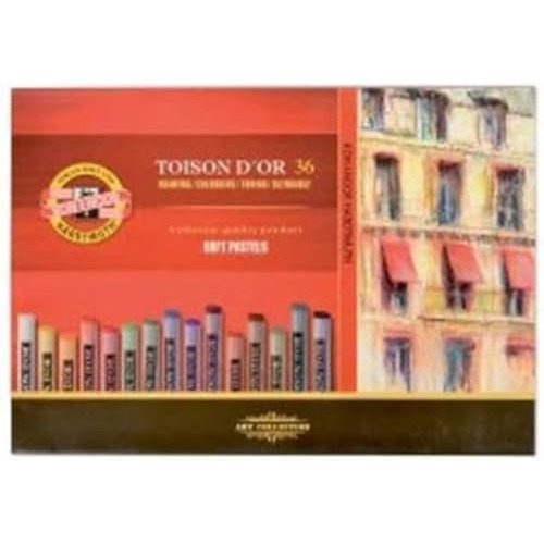 Toison D'or 129189 Tizas Pastel Suaves Set De 36 Colore...