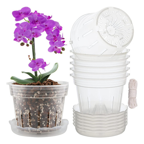 Maceta Para Orquídeas, Paquete De 6 Macetas Para Orquídea...