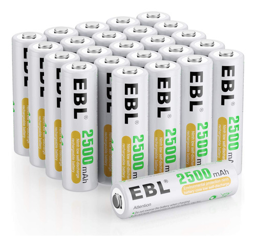 Ebl Bateras Recargables Aa De 1.2 V Y 2500 Mah De Alto Rendi