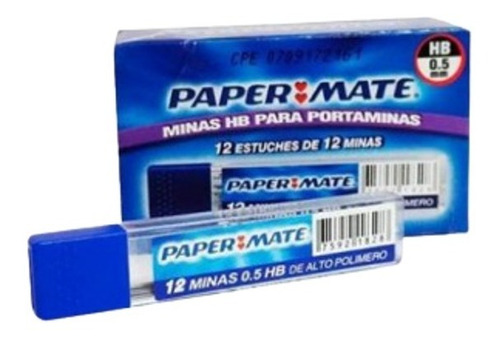 Minas Paper Mate Hb 0.5 12 Cajas De 12 Estuches De Minas