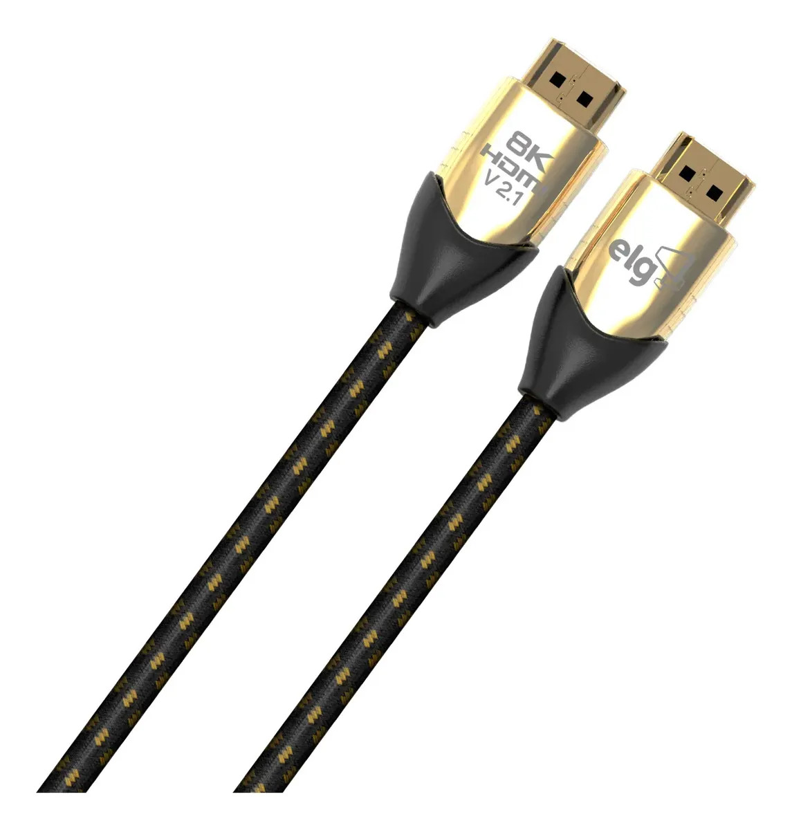Cabo HDMI 2.1 8K 3m ELG 60Hz 4K 120Hz 48Gbps eARC Dolby Vision Atmos VRR 3D Ouro 24K Cobre OFC Tripla Blindagem HS8K30