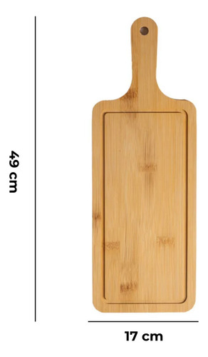 Tabla Madera Rectangular 49cm Pizzas Quesos Picoteo Asados