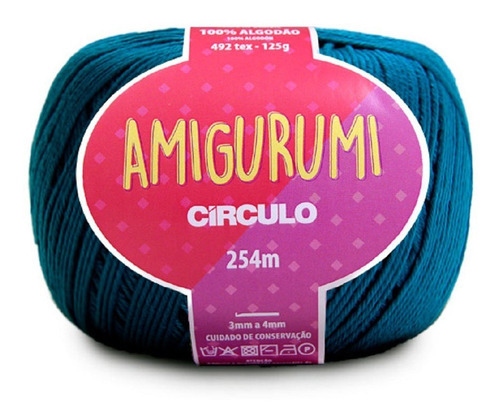 Fio Linha Amigurumi Círculo 254m 125g - Crochê / Tricô Cor 5073-Petroleo