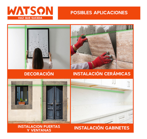 Nivel Láser 16 Líneas Watson Auto + 2 Baterías + Trípode