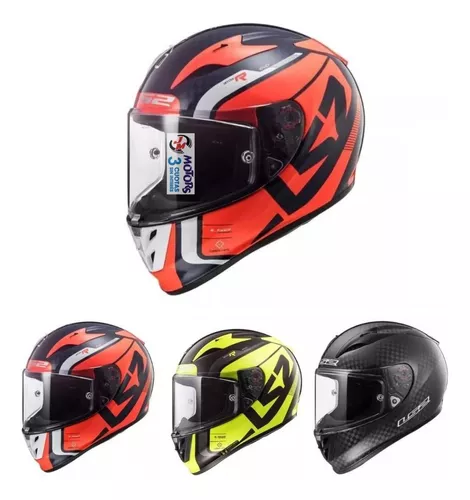 Casco LS2 FF323 ARROW R EVO COMPETE Negro Blanco Rojo + Pinlock