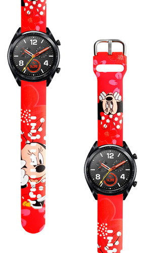 Correa Compatible Con Huawei Gt Minnie Mouse Red