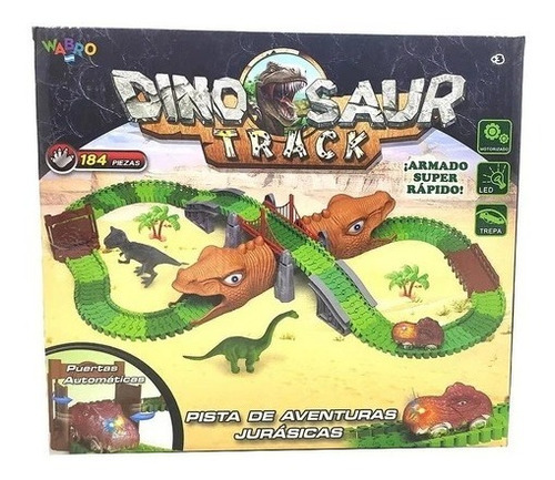 Imagen 1 de 5 de Dino Track Pista Dinosaurios 184 Pzas Aventuras Jurasicas Ed