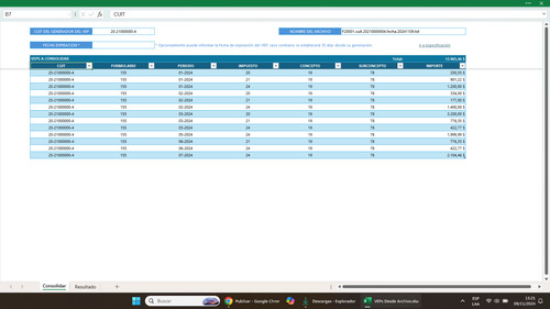 Excel Veps Masivos