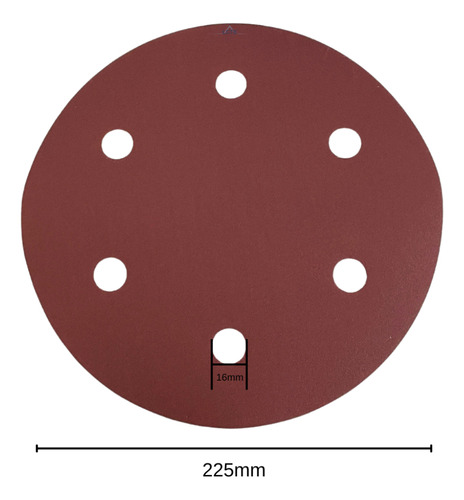 Kit Com 30 Lixas 225mm Grão 150 Para Lixadeira Girafa