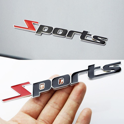 Emblema Deportivo Sports De Metal 3d Para Carro