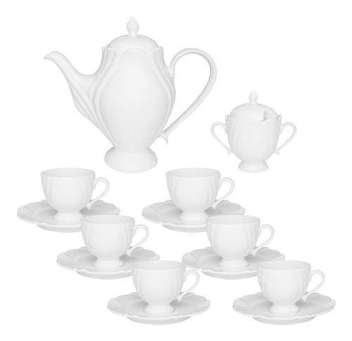 Conjunto Cafézinho 14 Peças Soleil White