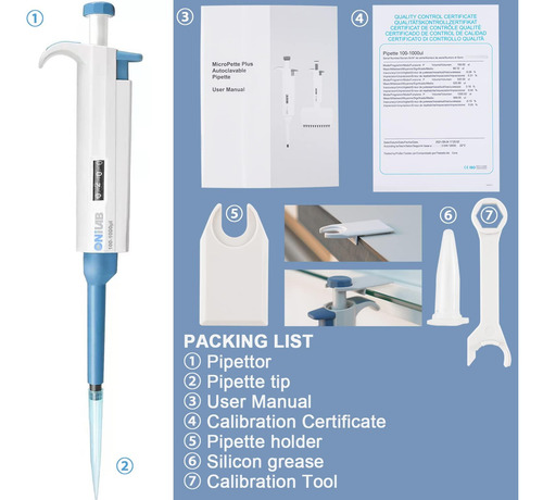 Onilab Pipeta Ajustable 2-10ml Canal Único --- Mmg