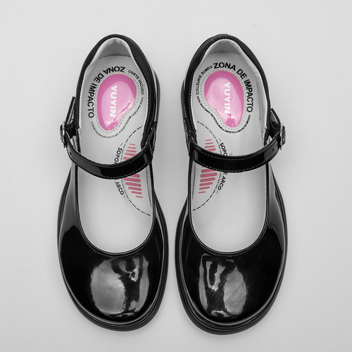 Flats Escolar Mujer Yuyin Negro 120-376