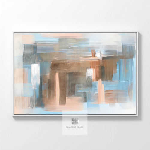 Marco abstracto moderno de pincelada azul claro