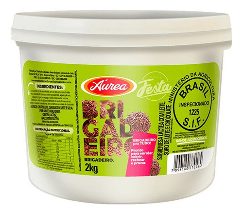 Brigadeiro Áurea Balde De 2kg