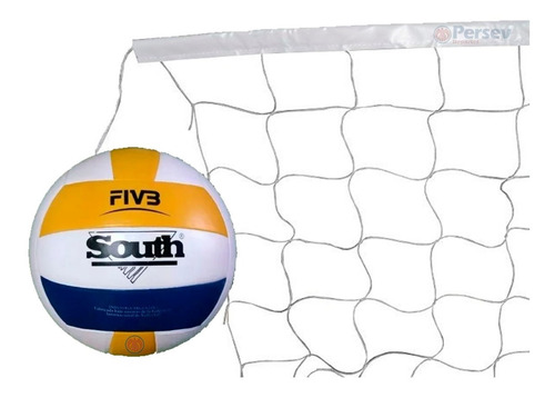  Pelota Voley South Fvi3 + Red Voley Reglamentaria 9x1