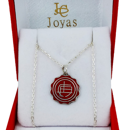 Conjunto Escudo Lanus Plata 925 Cadena Forcet A3c