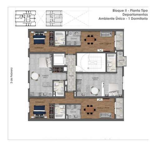 Imagen 9 de 13 de Venta Departamentos 1 Dormitorio En Construcción, 3 De Febrero 400 - Gazze