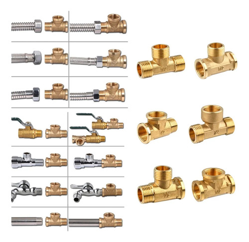 Herramienta De Conector De Tubo Macho Hembra De 3 Vías De 1/