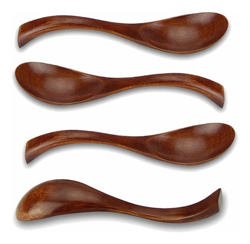 Aoosy Cucharas De Sopa, Cucharas De Madera, 4 Piezas, Estilo