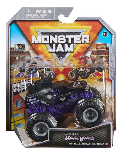 Auto Monster Jam 1:64 Mohawk Warrior Camioneta Spinmaster 