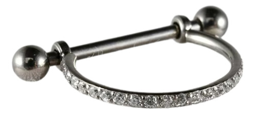 Piercing Argolla Cartílago Conch Helix De Acero Quirurgico Color Plateado