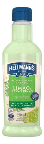Molho para Salada Limão e Ervas Finas Hellmann's sem glúten em squeeze 210 ml