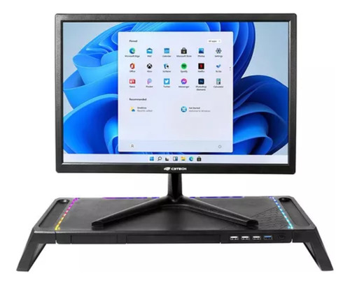 Base Para Monitor Bm-100bk Preto - C3tech