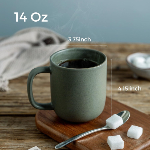 Conjunto De 6 Tazas De Café Cerámicas Elegantes 400 Ml