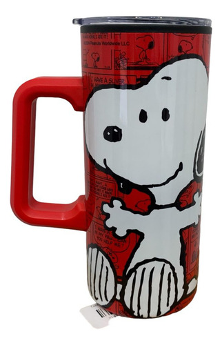 Termo Doble Pared Con Asa Peanuts Snoopy 550ml