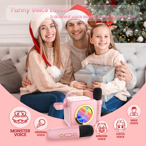 Máquina De Karaoke Xwit Mini Con 2 Micrófonos Inalámbricos R