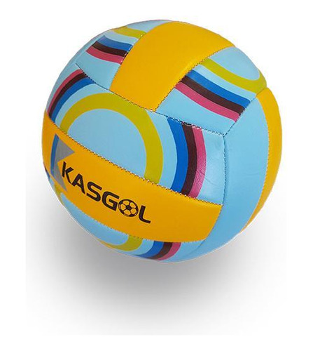 Bola De Voleibol Azul E Amarelo Oficial Quadra/praia Kasgol