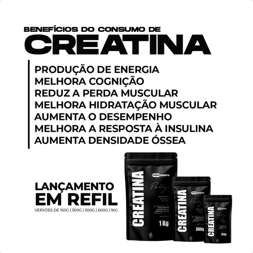 Creatina 100% Pure Pro Corps 150g Pó Kit 30 Unidades Sabor Sem Sabor