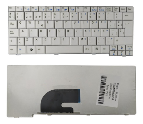  Teclado P/ Acer One Zg5 D150 D210 D250 A110 A150 White 
