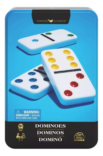 Dominó En Lata Double Six Dominoes - Original Spin Master